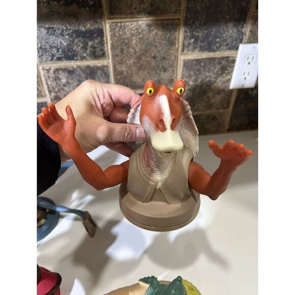 Vintage Star Wars Phantom Menace Cup Toppers 1999 KFC Taco Bell Pizza Hut LOT OF - Picture 7 of 9